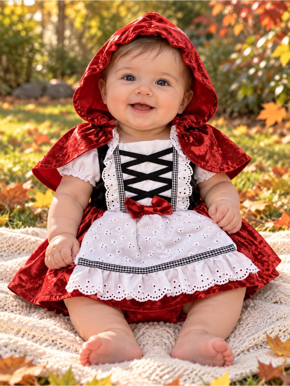 What a Character! Little Red Riding Hood costume! Girls Red & White Costume Like